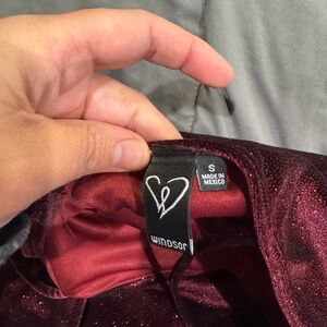 Windsor Deep Red Velvet Dress